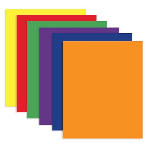 Bazic Asst. Color 2-Pockets Portfolios Pack of 100
