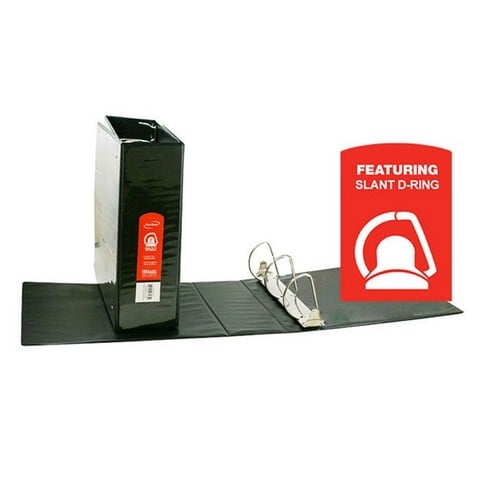 Bazic    3" Black Slant-D Ring View Binder w/ 2 Pockets Pack of 12
