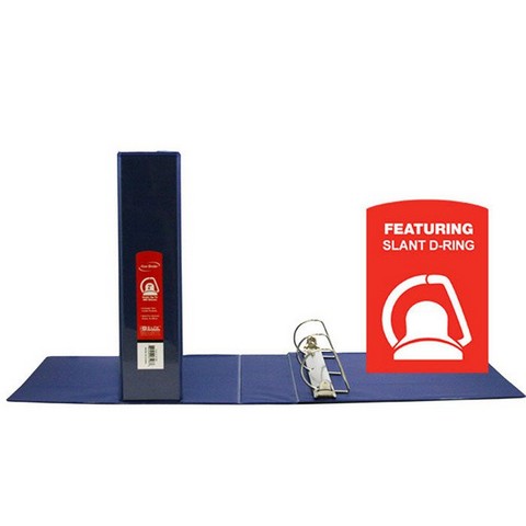 Bazic 2" Blue Slant D-Ring View Binder w/ 2 Pockets Pack of 12