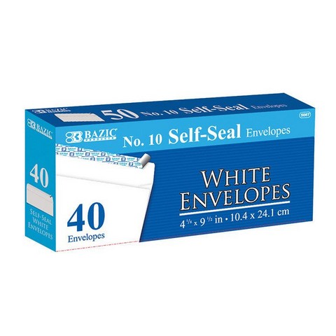 Picture of Bazic 5067  #10 Self-Seal White Envelope (40/Pack) Case of 24