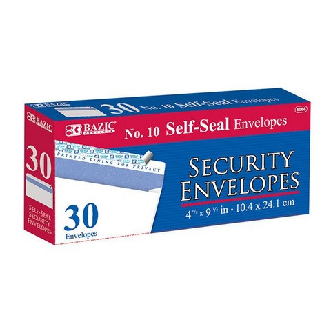 Picture of Bazic 5068  #10 Self-Seal Security Envelope (30/Pack)   Case of 24