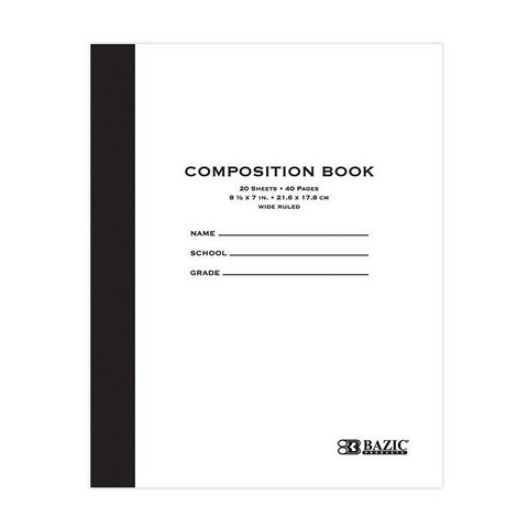 Picture of Bazic 5096    20 ct. 8.5&quot; x 7&quot; Manila Cover Composition Book  Case of 24