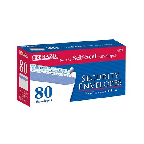 Picture of Bazic 573 0.75 Self-Seal Security Envelope  Pack of 80    Case of 24 
