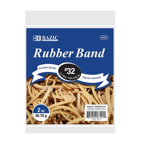 Picture of Bazic 6101  2 Oz./ 56.70 g #32 Rubber Bands Case of 36                                 