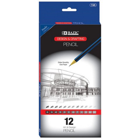 Picture of Bazic 745    Design &amp; Drafting Pencil Set (12 Assortment) Pack of 24