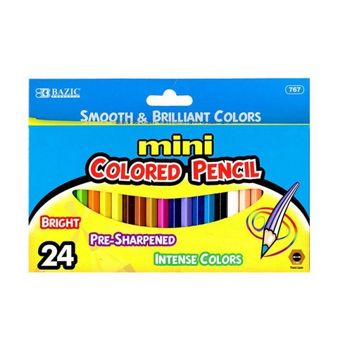 Picture of Bazic 767     24 Mini Color Pencil  Pack of 24