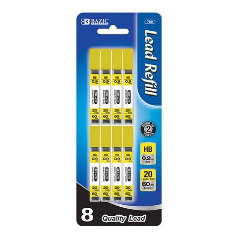 Picture of Bazic 780    20 Ct. 0.9mm Mechanical Pencil Lead (8/Pack) Pack of 24