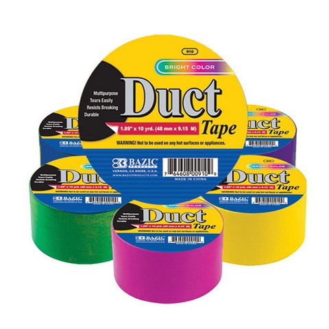 Picture of DDI 924186 BAZIC 1.88&quot; X 10 Yard Assorted Fluorescent Colored Duct Tape Case of 36