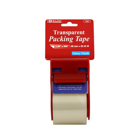 Picture of Bazic 936  1.88&quot; X 800&quot; Clear Packing Tape w/ Dispenser Case of 24 