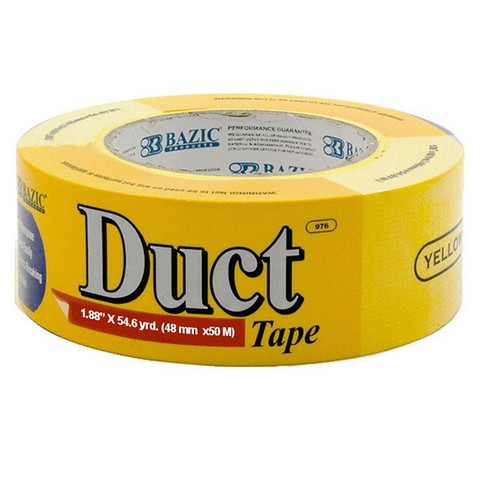 Picture of Bazic 976 1.88&quot; X 60 Yards Yellow Duct Tape Pack of 12