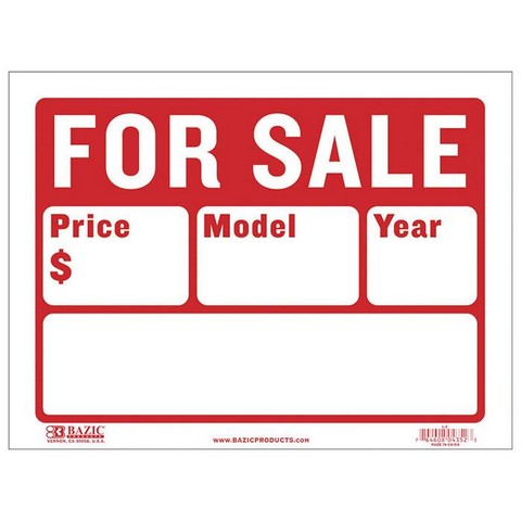 Picture of Bazic L-2 12 x 16 in. 2 Line Sale Sign