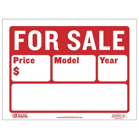 Picture of Bazic S-2 9 x 12 in. 2 Line Sale Sign