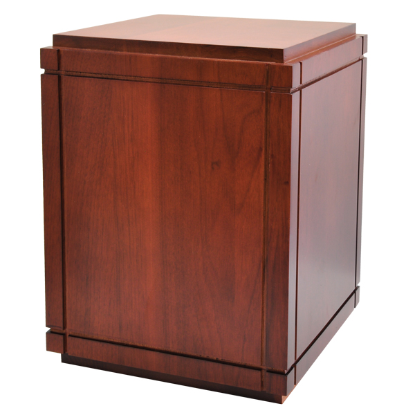 Picture of Memorial Gallery M-022 cherry Cherry Finish Grooved Vertical Wood Box Urn