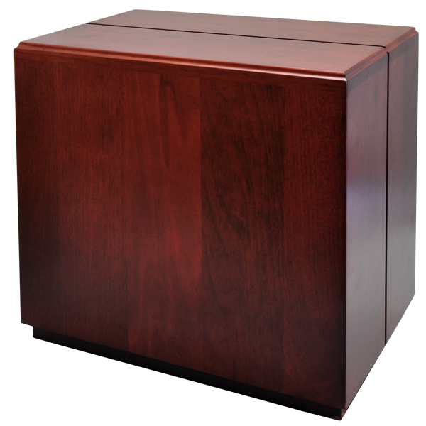 Picture of Memorial Gallery M-027 cherry Cherry Finish Over-d Wood Box Urn- Cube