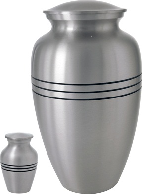 Picture of Memorial Gallery 7952A Traditional Pewter Cremation Urn- Full