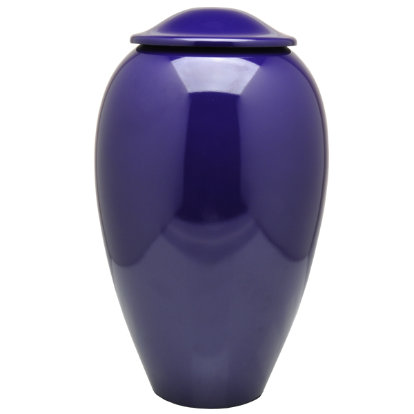 MGPB-1261 Purple Premium Brass Cremation Urn, Full