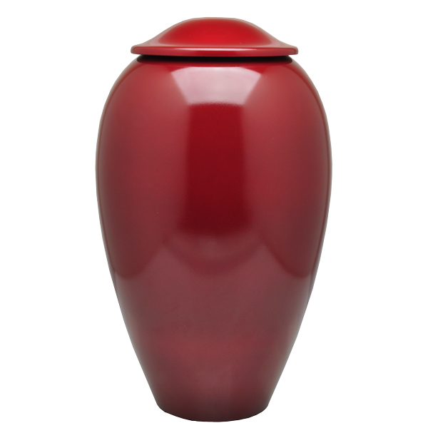 Picture of Memorial Gallery MGPB-1260 Red Premium Brass Cremation Urn- Full