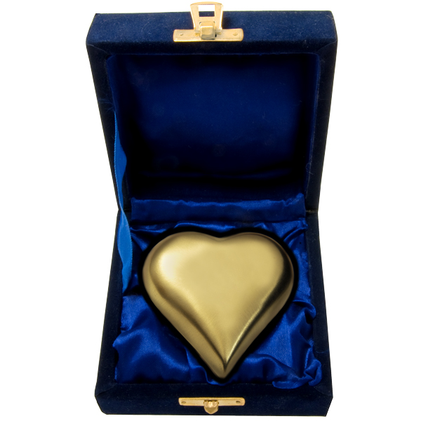 Picture of Memorial Gallery 8341 Brass Heart Brass Heart Urn 