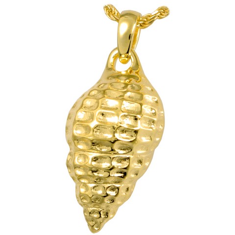 3214gp Cremation Jewelry Sea Shell 14K Gold Plating Pendant