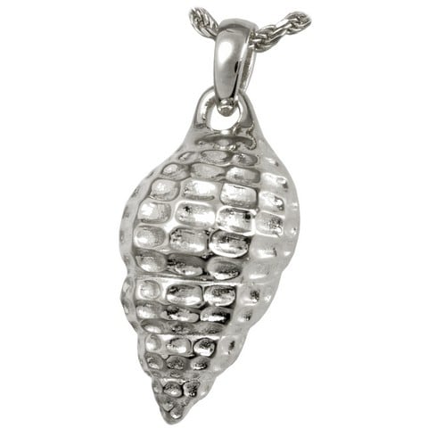 3214s Cremation Jewelry Sea Shell Sterling Silver Pendant