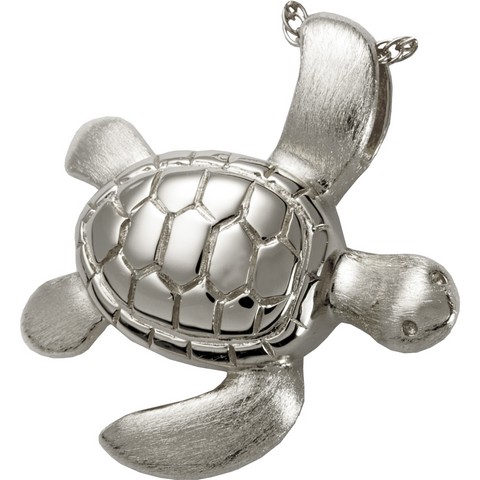 3208s Cremation Jewelry Sea Turtle Sterling Silver Pendant