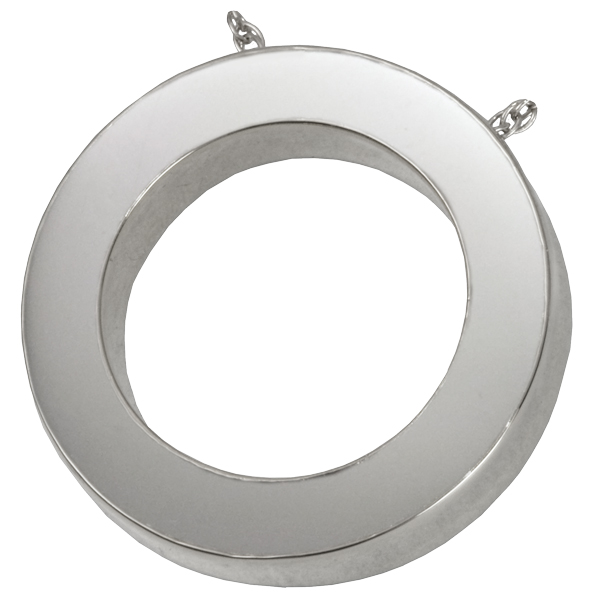 3044S no stones Cremation Jewelry Slide Circle Sterling Silver Pendant