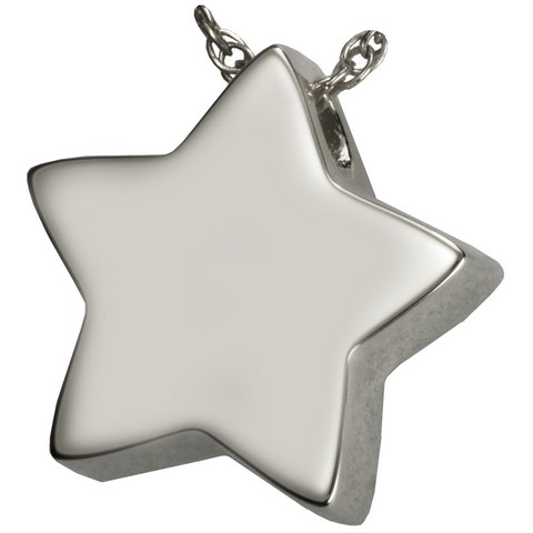 MG-3125s Cremation Jewelry Slide Star Sterling Silver Pendant