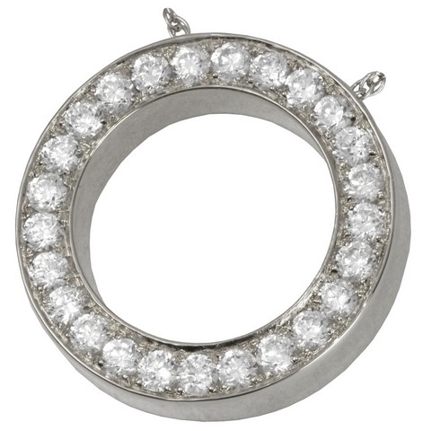 3044s Cremation Jewelry Slide Stones Circle Sterling Silver Pendant