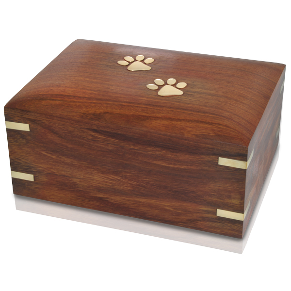 SWH-009 Forever Paw Prints Wooden Box Pet Cremation Urn