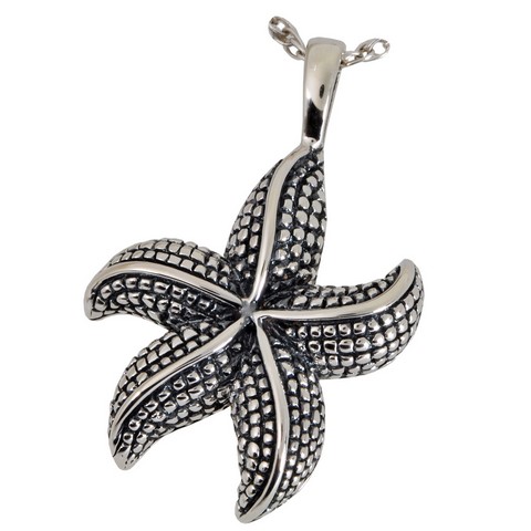 3130s Cremation Jewelry Star Fish Sterling Silver Pendant