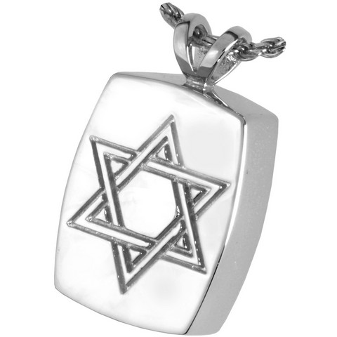 MG-3143ss Cremation Jewelry Star of David Sterling Silver Pendant