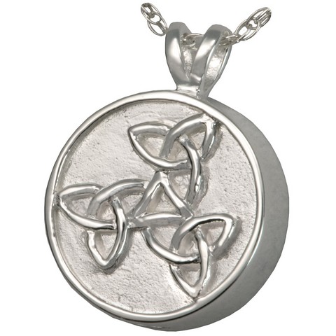 MG-3139s Cremation Jewelry Trinity Celtic Sterling Silver Pendant