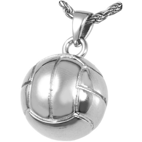 Cremation Jewelry Volleyball Sterling Silver Pendant