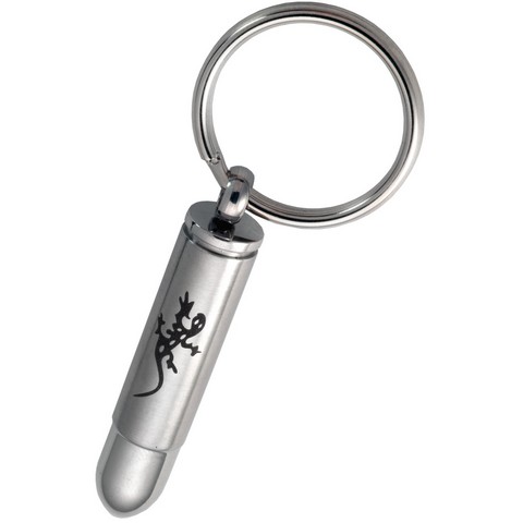 Picture of Memorial Gallery MG3270 Gecko Bullet Cremation Keychain Stainless Steel Bullet with Gecko