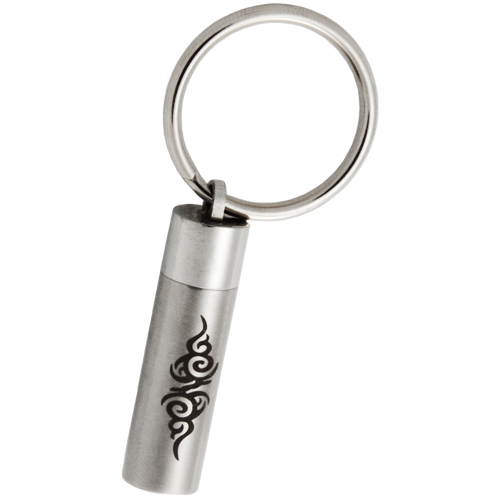 Picture of Memorial Gallery MG-3241 Swirl Cylinder Cremation Keychain Swirl Cylinder
