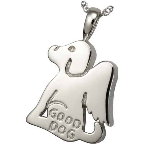 3200s Pet Cremation Jewelry Good Dog Sterling Silver Pendant