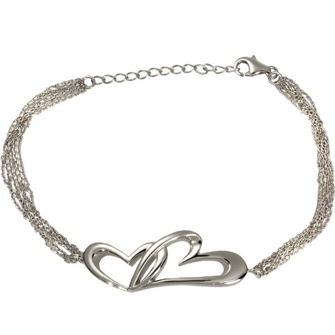 Picture of Memorial Gallery 957SS Cremation Jewelry Linked in Love Sterling Silver Bracelet