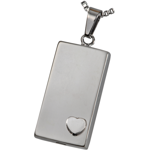 Picture of Memorial Gallery MG-6808 Cremation Jewelry Premium Stainless Steel Heart of Foundation Pendant