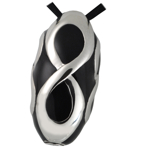 Picture of Memorial Gallery SSP040A Cremation Jewelry Premium Stainless Steel Infinity Bead Pendant
