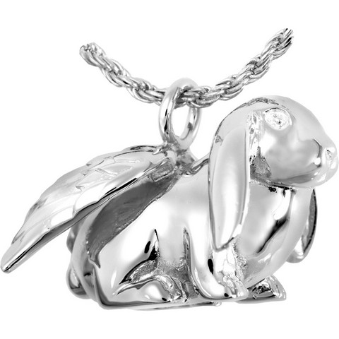 MG3102s Cremation Jewelry Bunny- Lop Sterling Silver Pendant