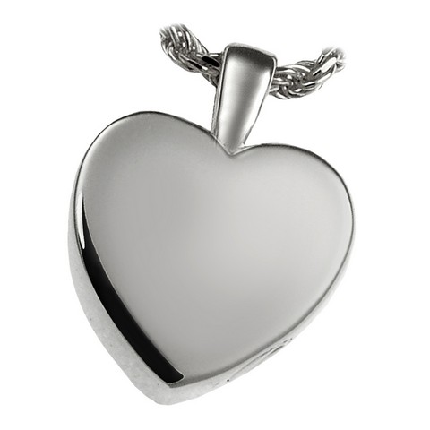 MG-3146s Cremation Jewelry Classic Heart Sterling Silver Pendant- Small