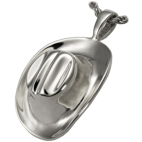 3204s Cremation Jewelry Cowboy Hat Sterling Silver Pendant