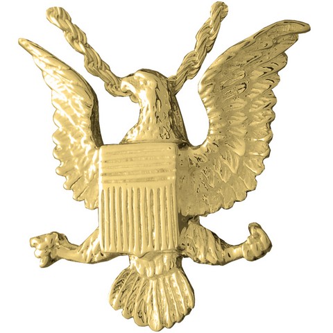 3047gp Cremation Jewelry Eagle Badge 14K Gold PlatingPendant
