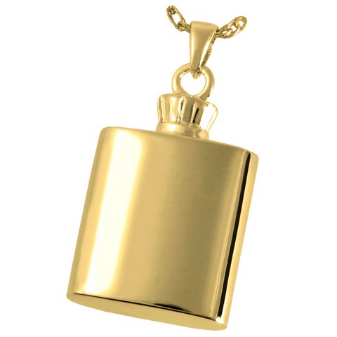 3335gp Cremation Jewelry Flask 14K Gold PlatingPendant