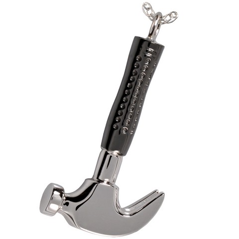 3835s Cremation Jewelry Hammer Sterling Silver Pendant
