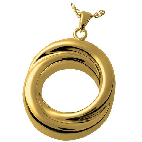 Picture of Memorial Gallery 3833gp Cremation Jewelry Infinity Love Knot Companion Urn 14K Gold Plating Pendant