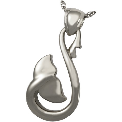 3182s Cremation Jewelry Infinity Whale Tail Sterling Silver Pendant