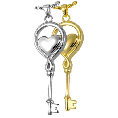 3318s Cremation Jewelry Key to My Heart Sterling Silver Pendant