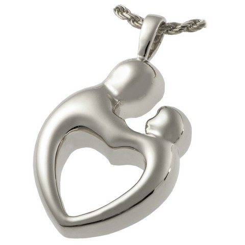 3191S Cremation Jewelry Parental Love- Double Compartment Sterling Silver Pendant