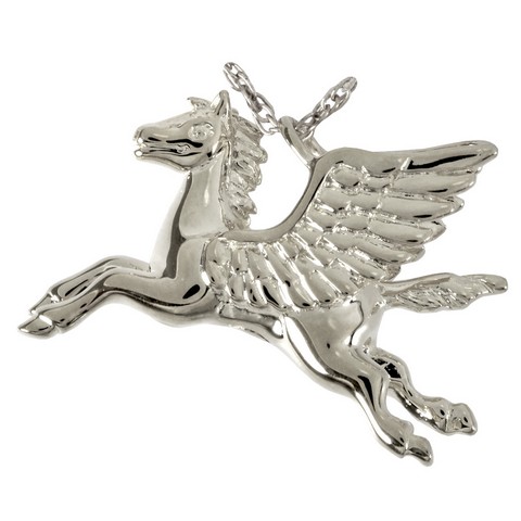MG-3164s Cremation Jewelry Pegasus Horse Sterling Silver Pendant